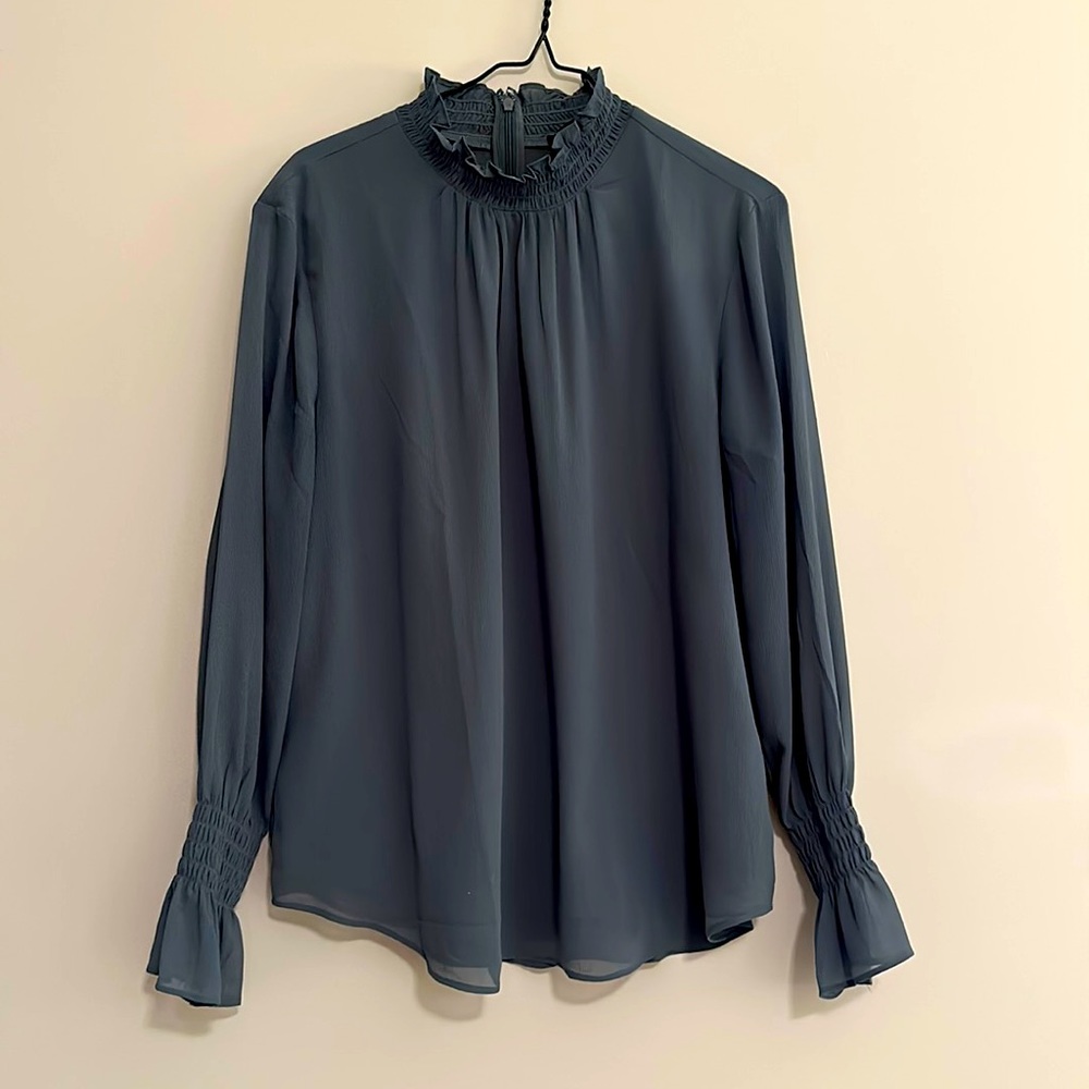 Ruffle neck blouse